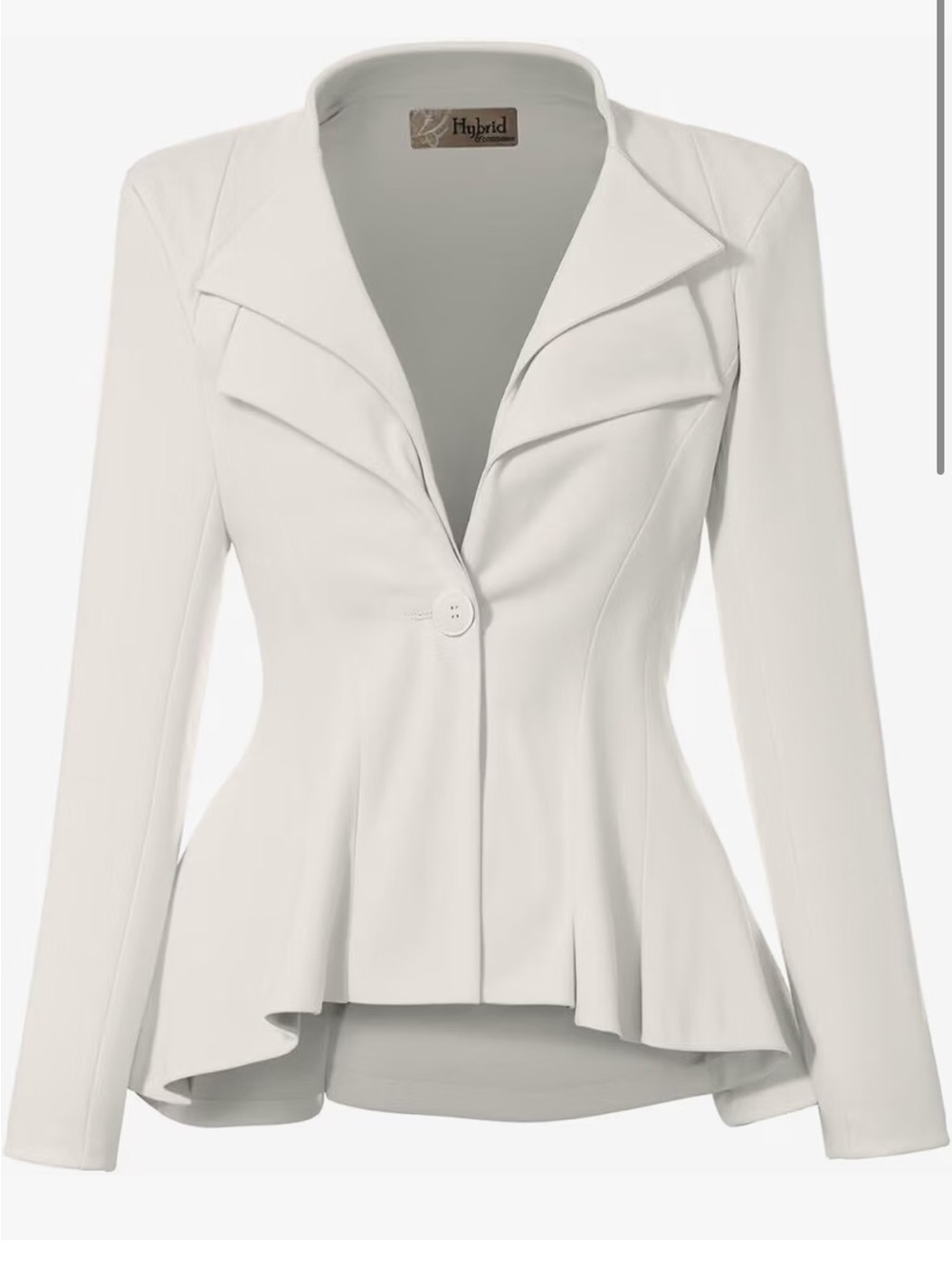 Hybrid & company Women's Ivory Peplum Blazer